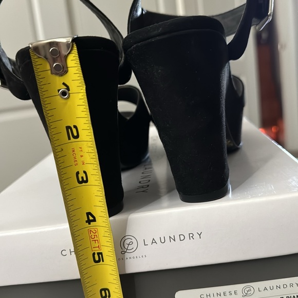 Chinese Laundry Black Micro Suede Platform Shoes - Picture 6 of 6